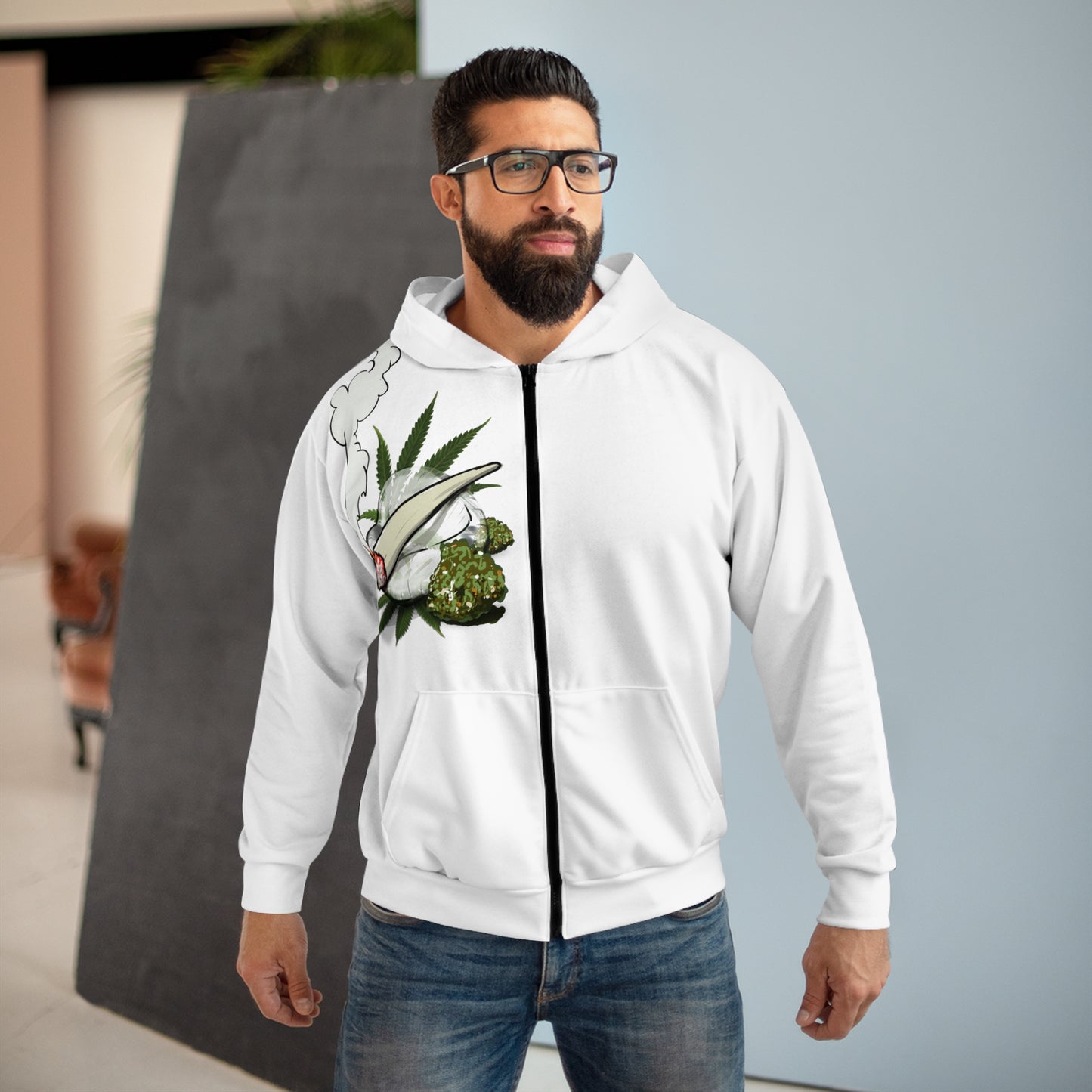 Blunt Unisex Zip Hoodie (AOP)